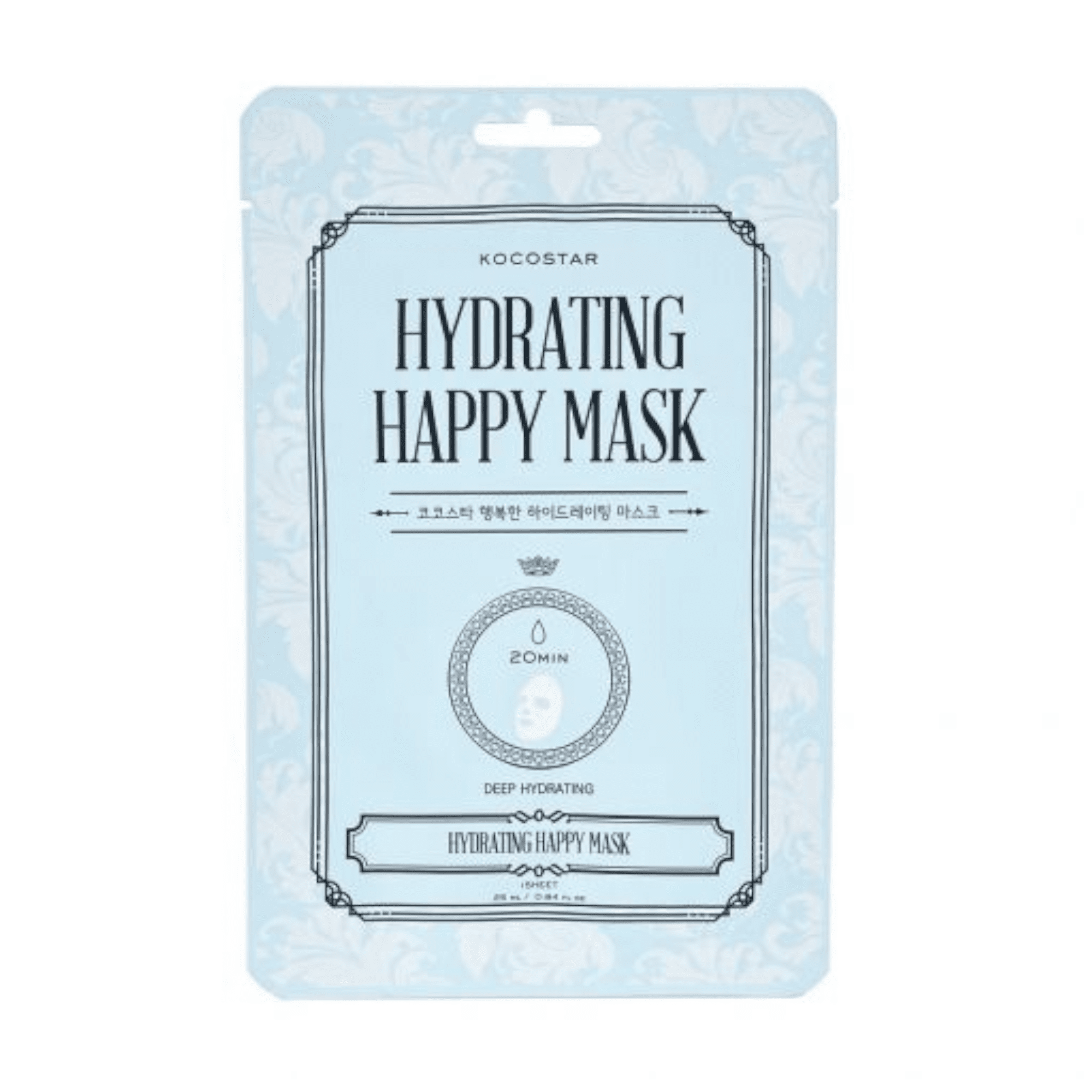 KOCOSTAR intensyviai drėkinanti veido kaukė HYDRATING HAPPY MASK 25 ml