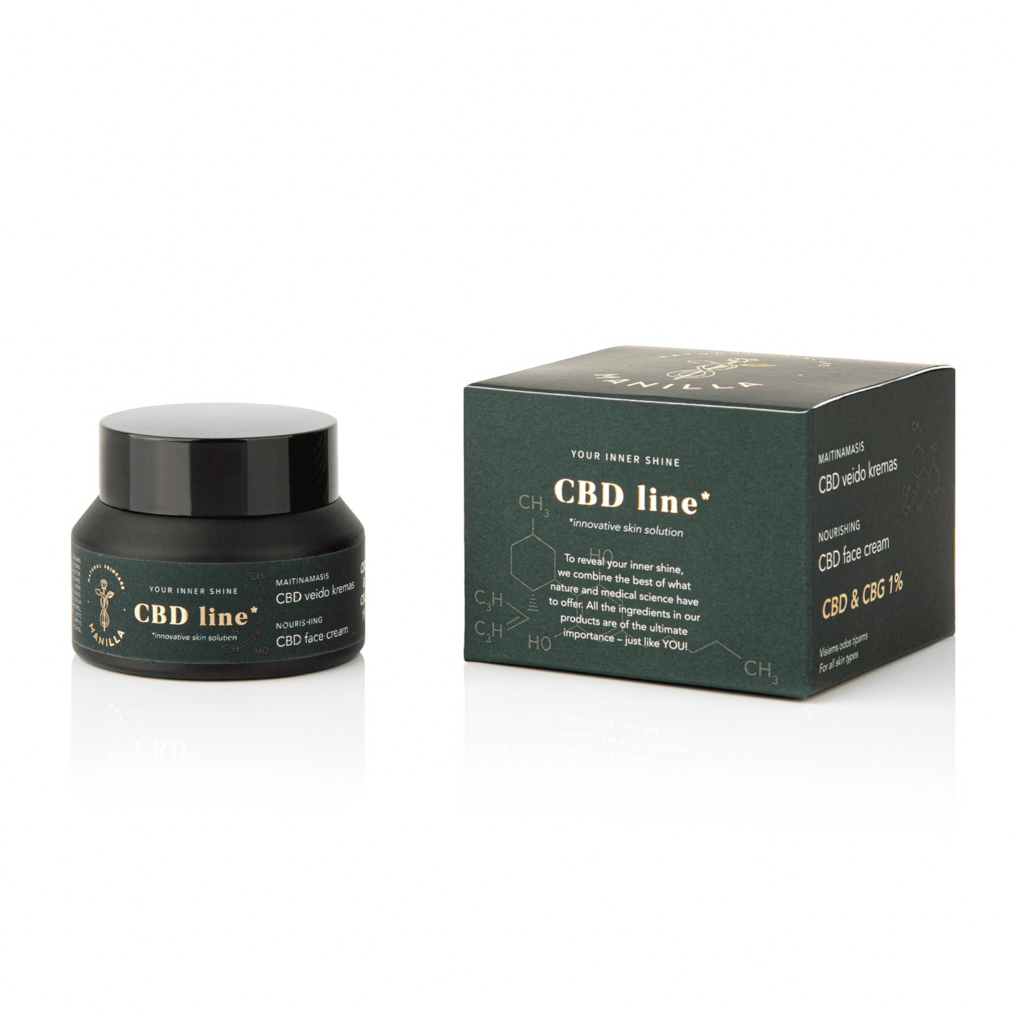 MANILLA maitinamasis CBD veido kremas 30 ml