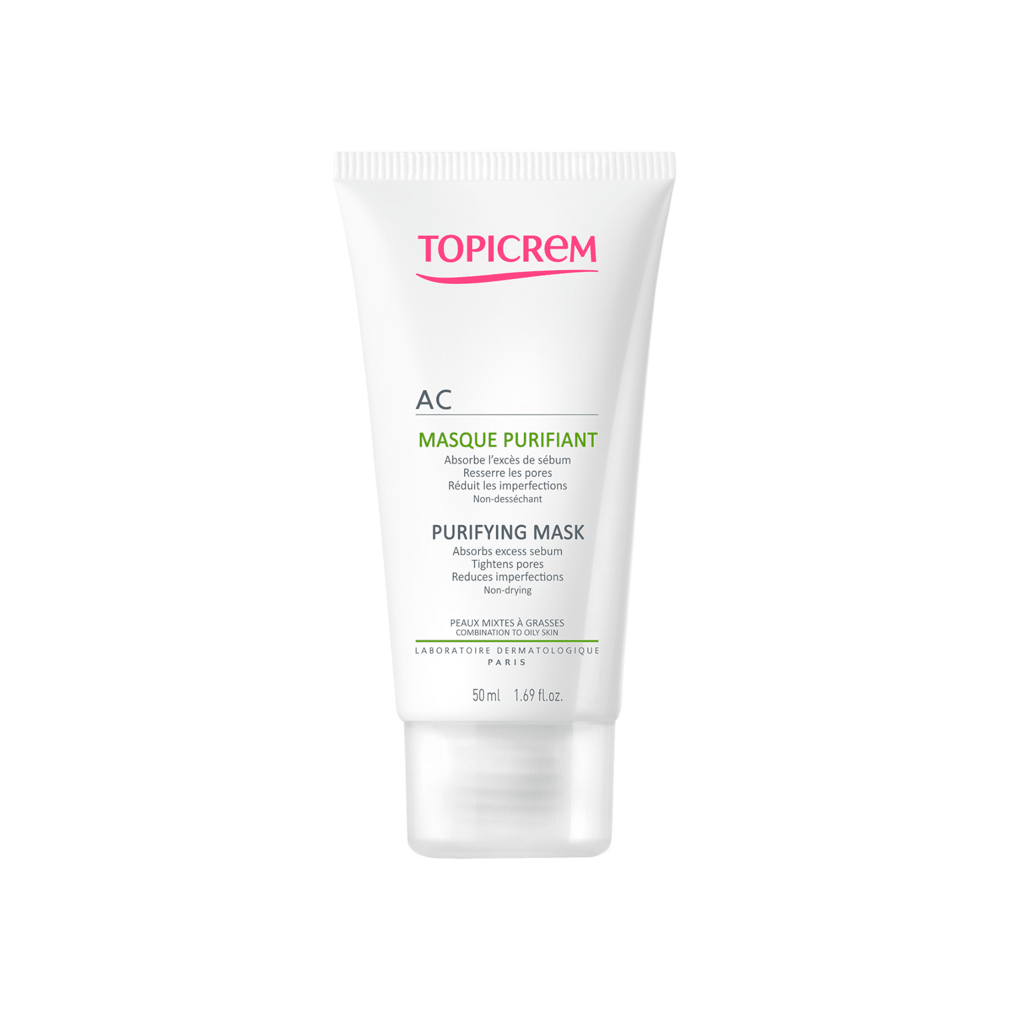 TOPICREM valomoji molio kaukė AC PURIFYING 50 ml TOPICREM valomoji molio kaukė AC PURIFYING 50 ml
