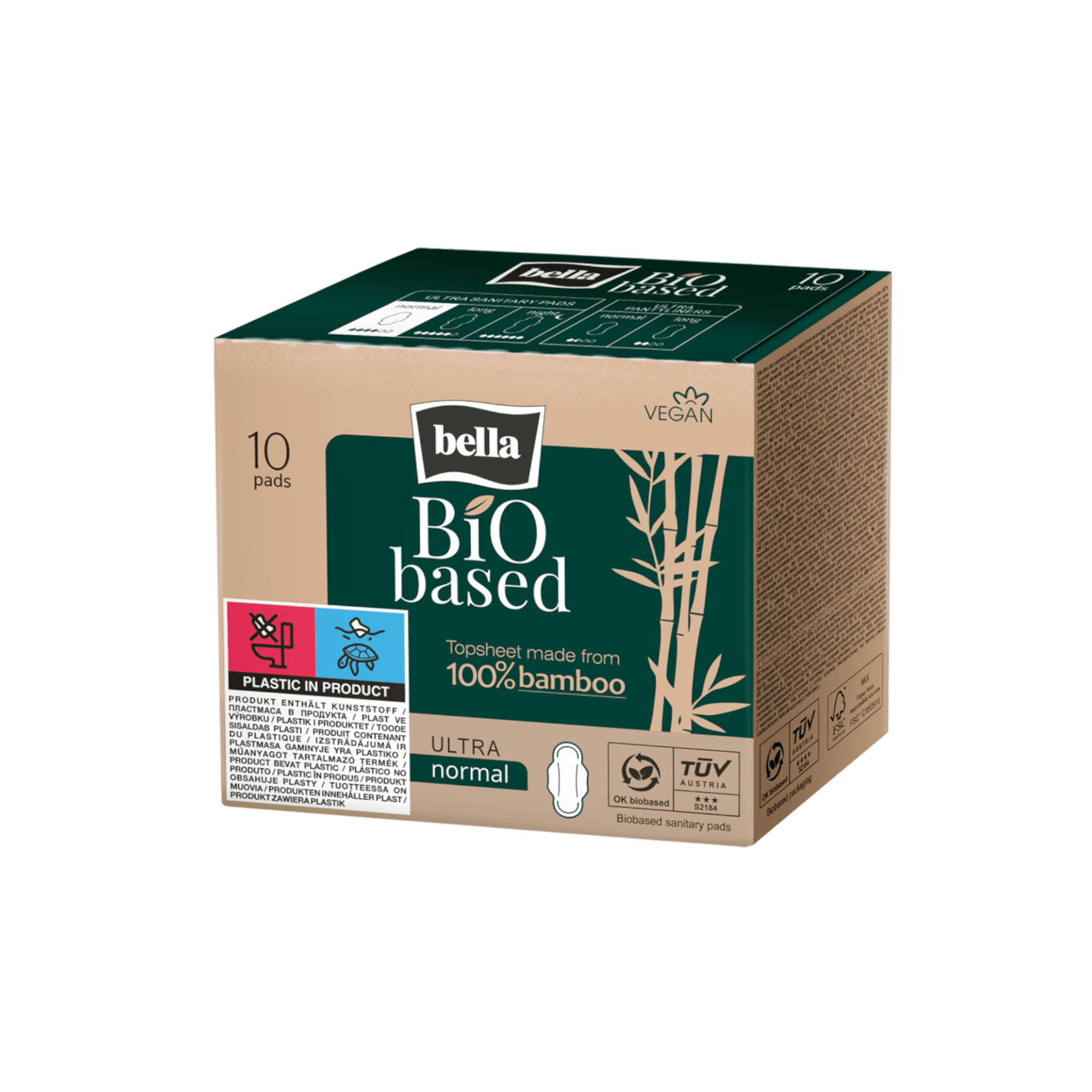 BELLA higieniniai paketai Bio Based Normal N10 BELLA higieniniai paketai Bio Based Normal N10