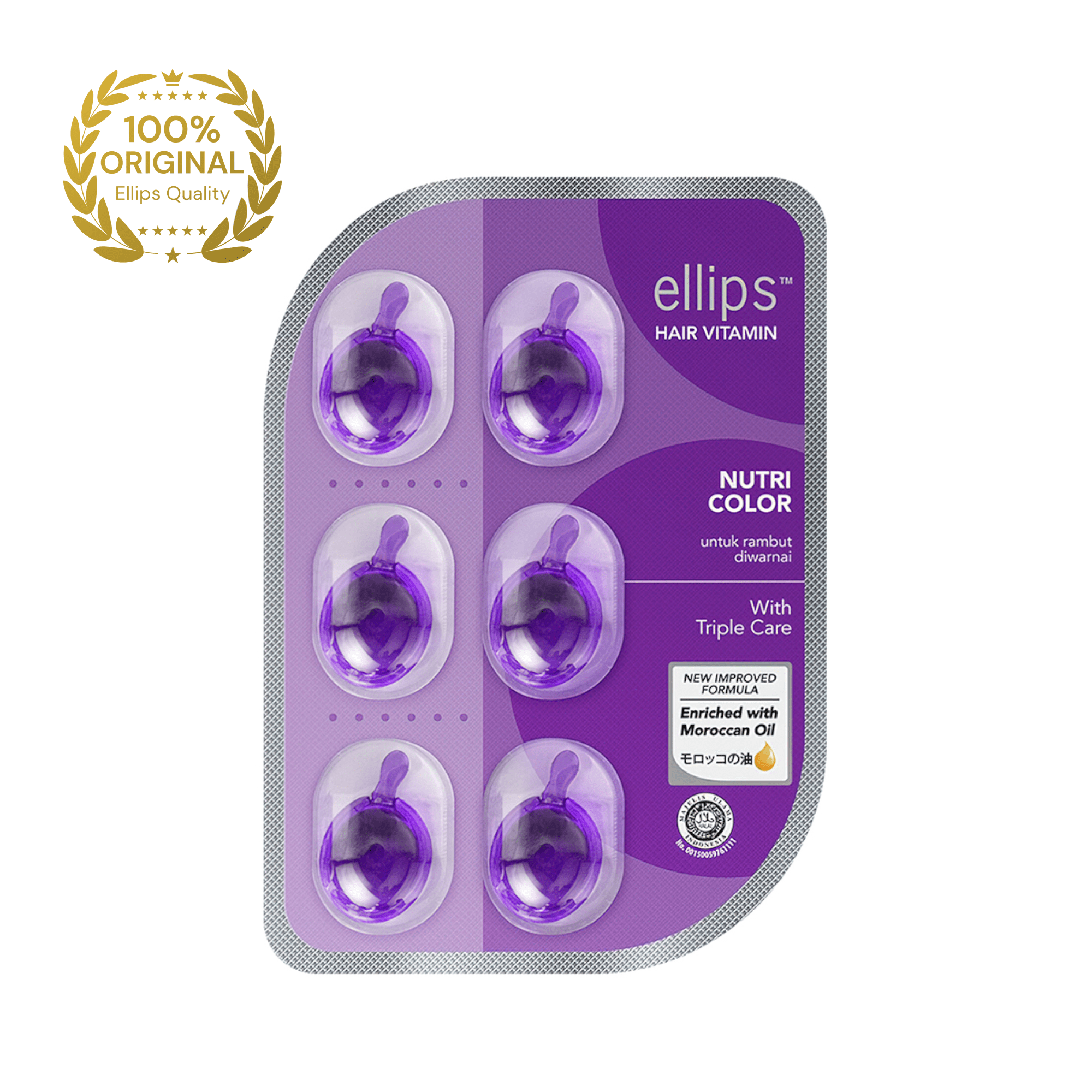 ELLIPS tepami vitaminai dažytiems plaukams NUTRI COLOR N6