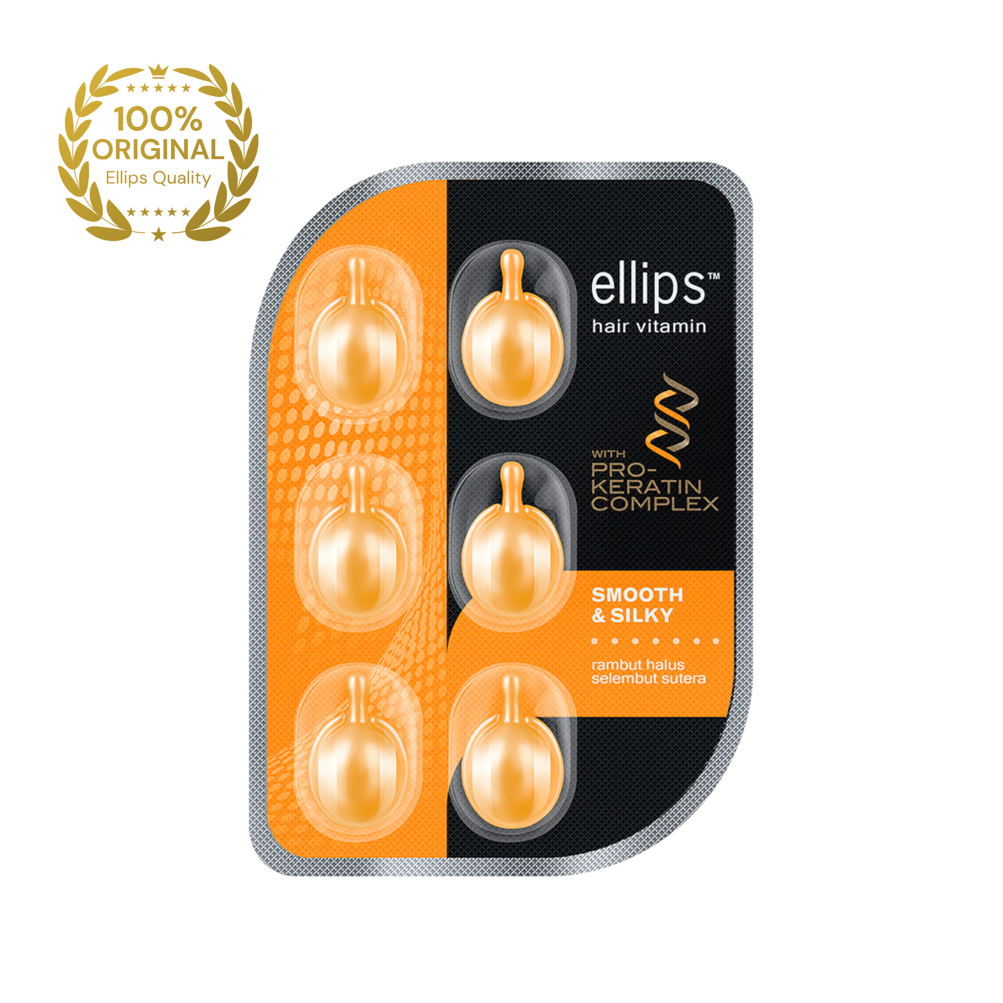 ELLIPS tepami vitaminai drėgmės atstatymui su keratinu SMOOTH & SILKY PRO KERATIN N6