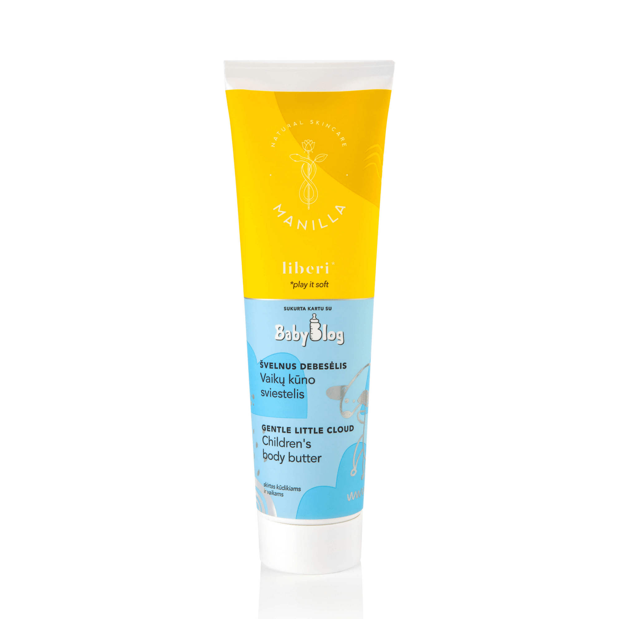 MANILLA LIBERI vaikų veido ir kūno sviestelis ŠVELNUS DEBESĖLIS 150 ml