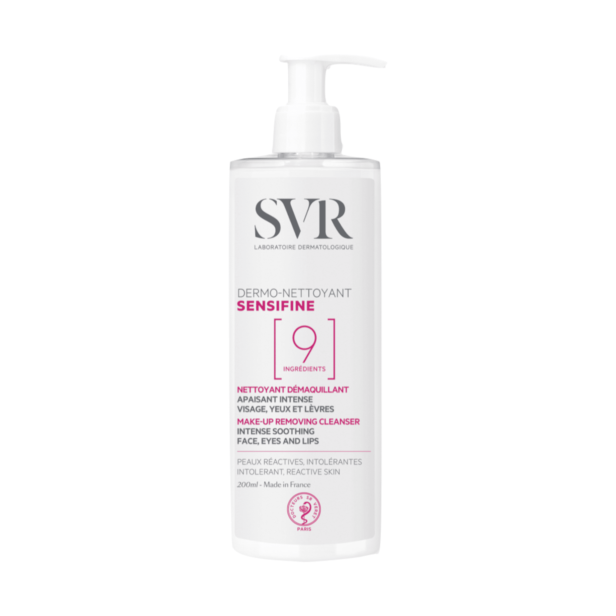 SVR SENSIFINE makiažo valymo pienelis jautriai veido odai DERMO NET 400 ml