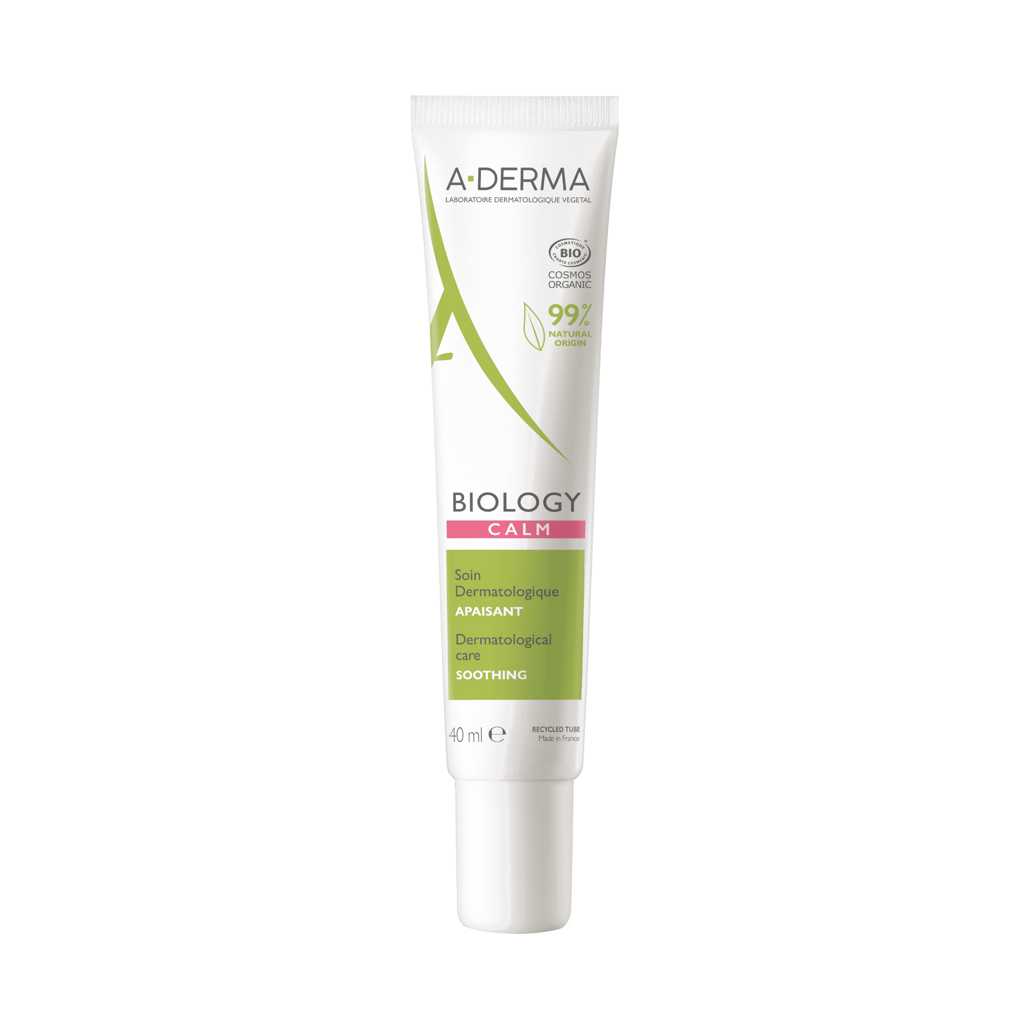 A-DERMA dermatologinis ekologiškas raminamasis kremas BIOLOGY CALM 40 ml