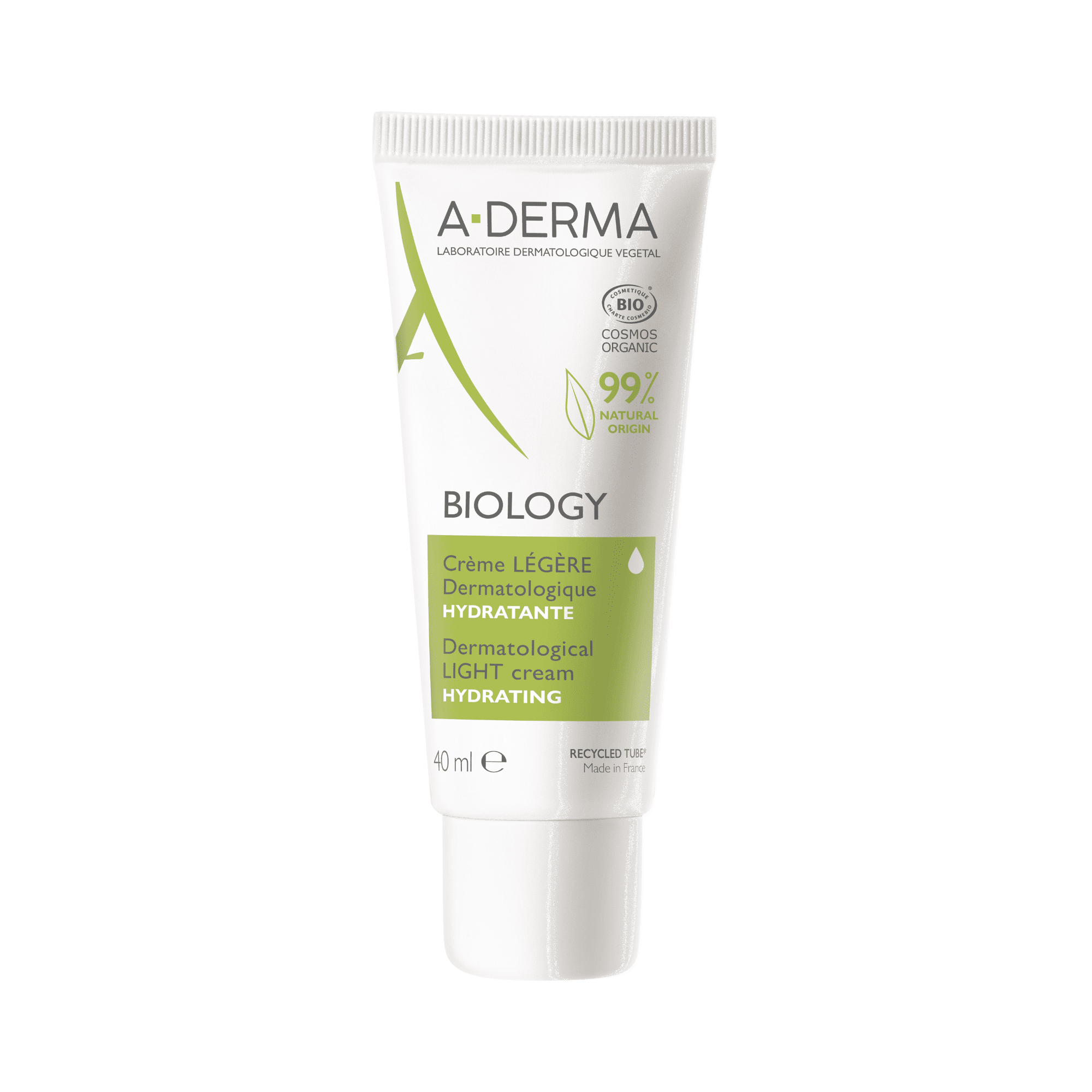A-DERMA dermatologinis ekologiškas drėkinamasis kremas BIOLOGY LIGHT 40 ml