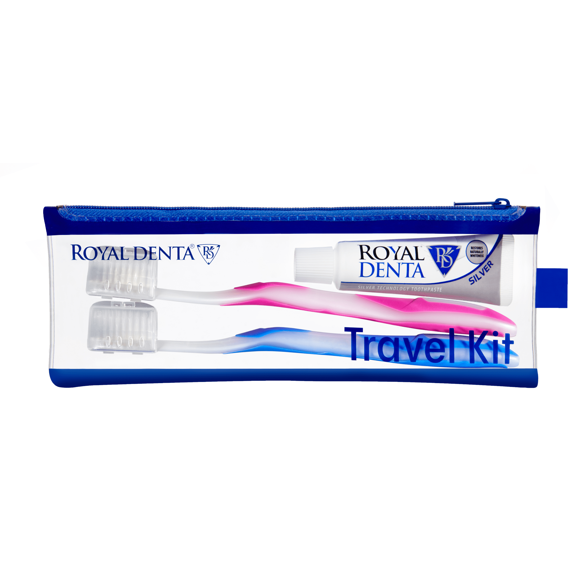 ROYAL DENTA rinkinys dantų baltumo atkūrimui TRAVEL KIT SILVER 20 g ROYAL DENTA rinkinys dantų baltumo atkūrimui TRAVEL KIT SILVER 20 g