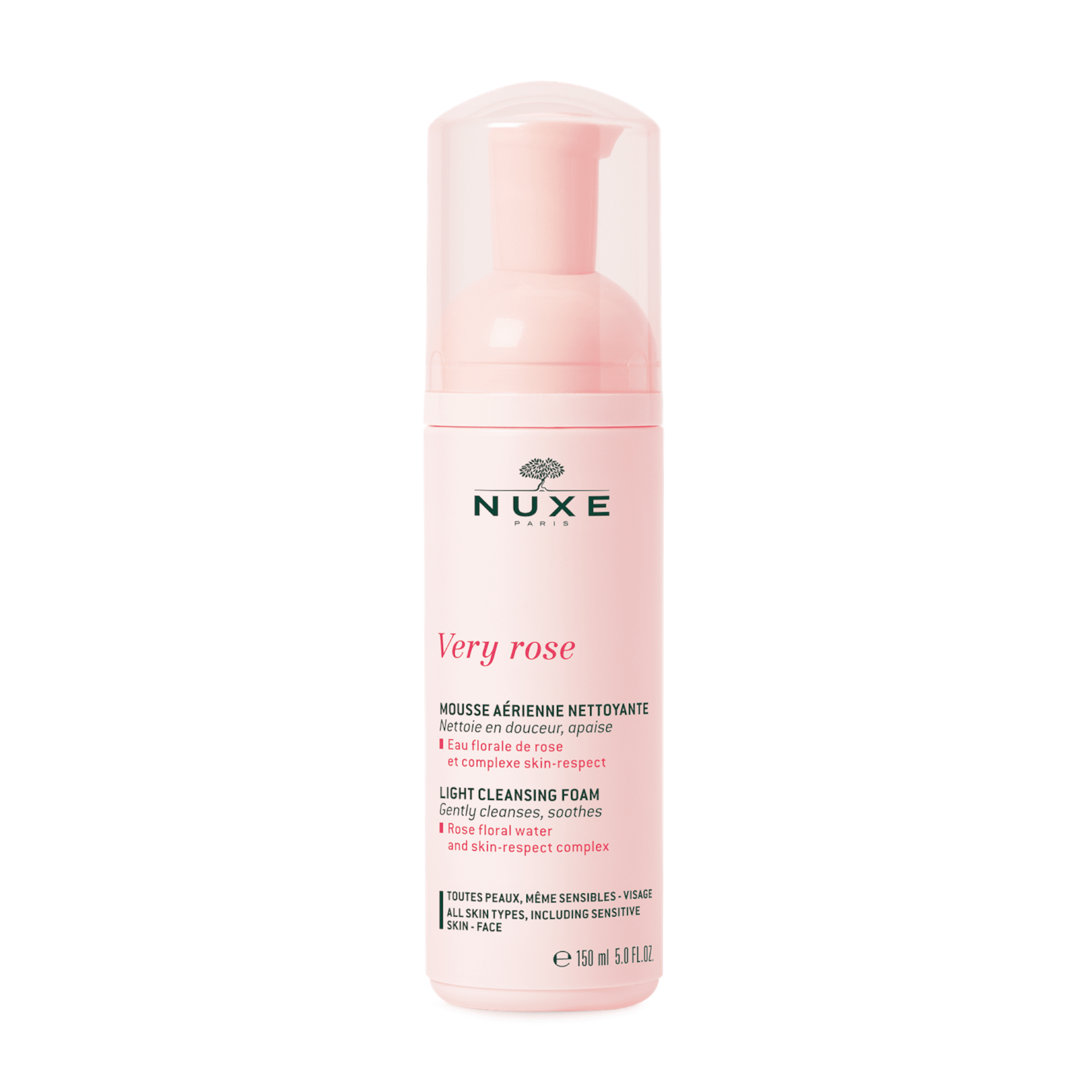 NUXE švelniai valančios putos VERY ROSE 150 ml NUXE švelniai valančios putos VERY ROSE 150 ml