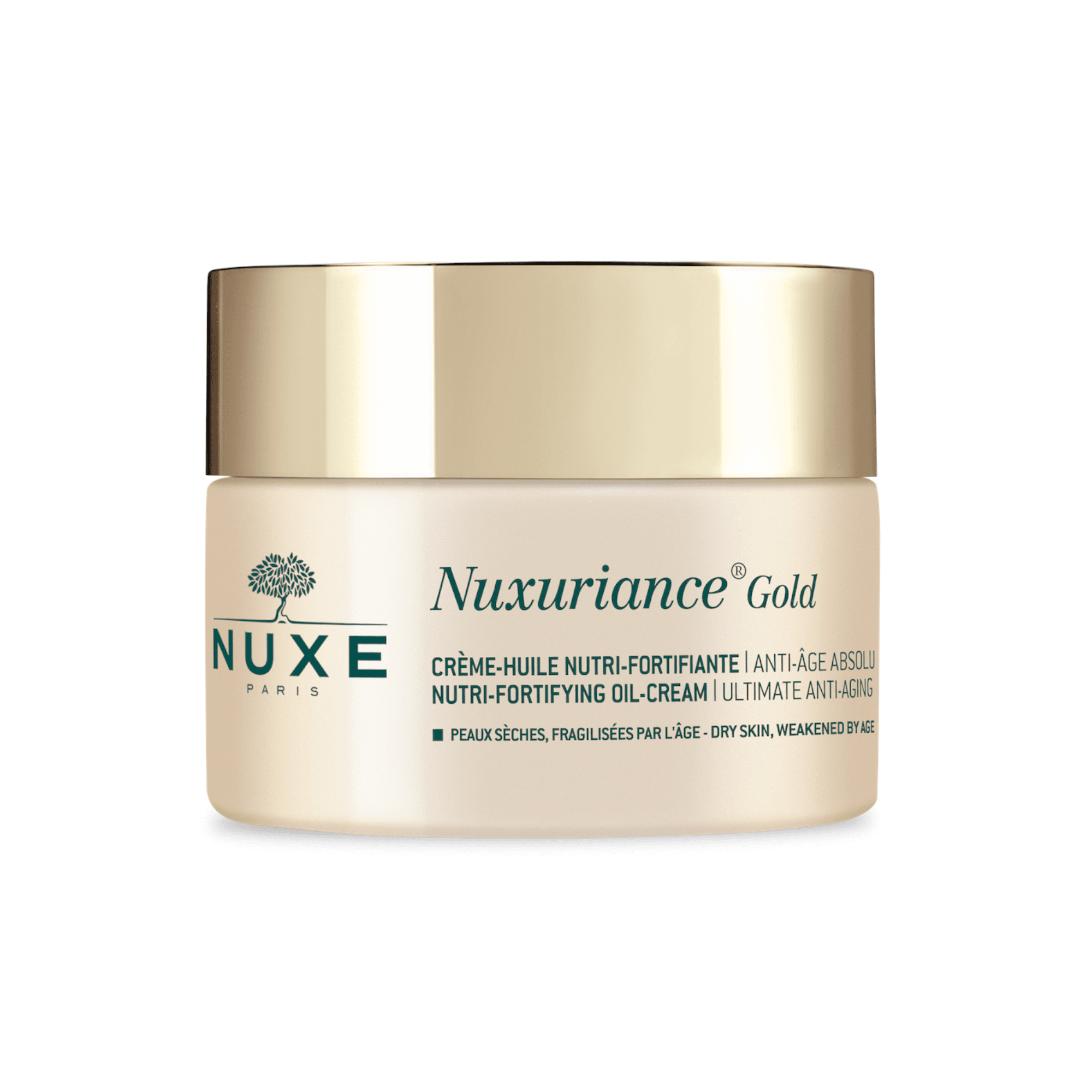 NUXE maitinamasis-stiprinamasis maksimaliai nuo senėjimo saugantis aliejinis kremas NUXURIANCE GOLD 50 ml