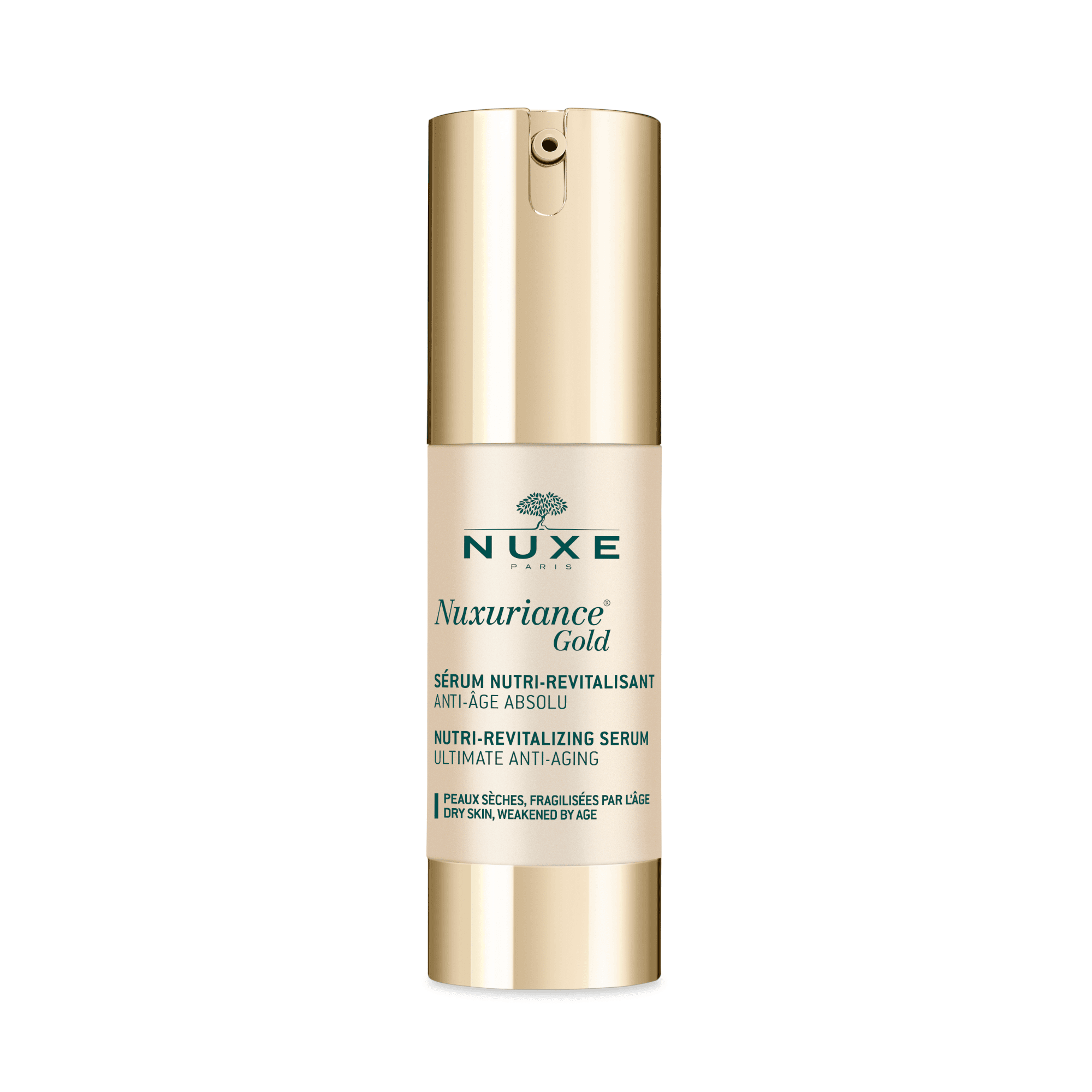 NUXE maitinamasis-gaivinamasis maksimaliai nuo senėjimo saugantis serumas NUXURIANCE GOLD 30 ml