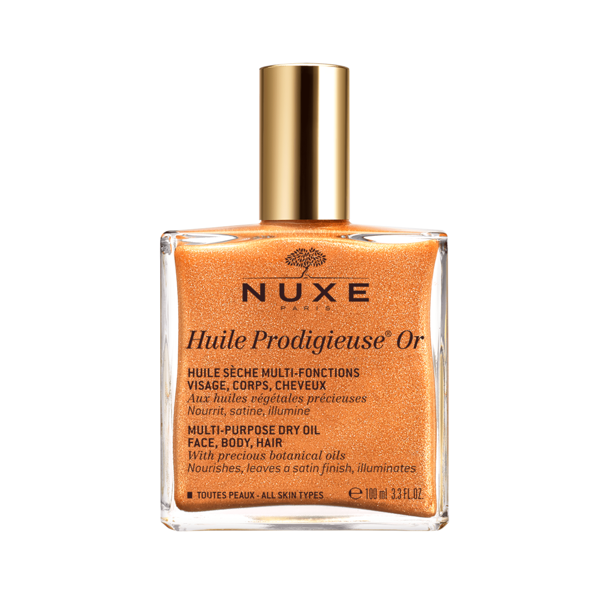 NUXE sausasis švytėjimo suteikiantis aliejus veidui ir kūnui puoselėti HUILE PRODIGIEUSE OR 100 ml NUXE sausasis švytėjimo suteikiantis aliejus veidui ir kūnui puoselėti HUILE PRODIGIEUSE OR 100 ml