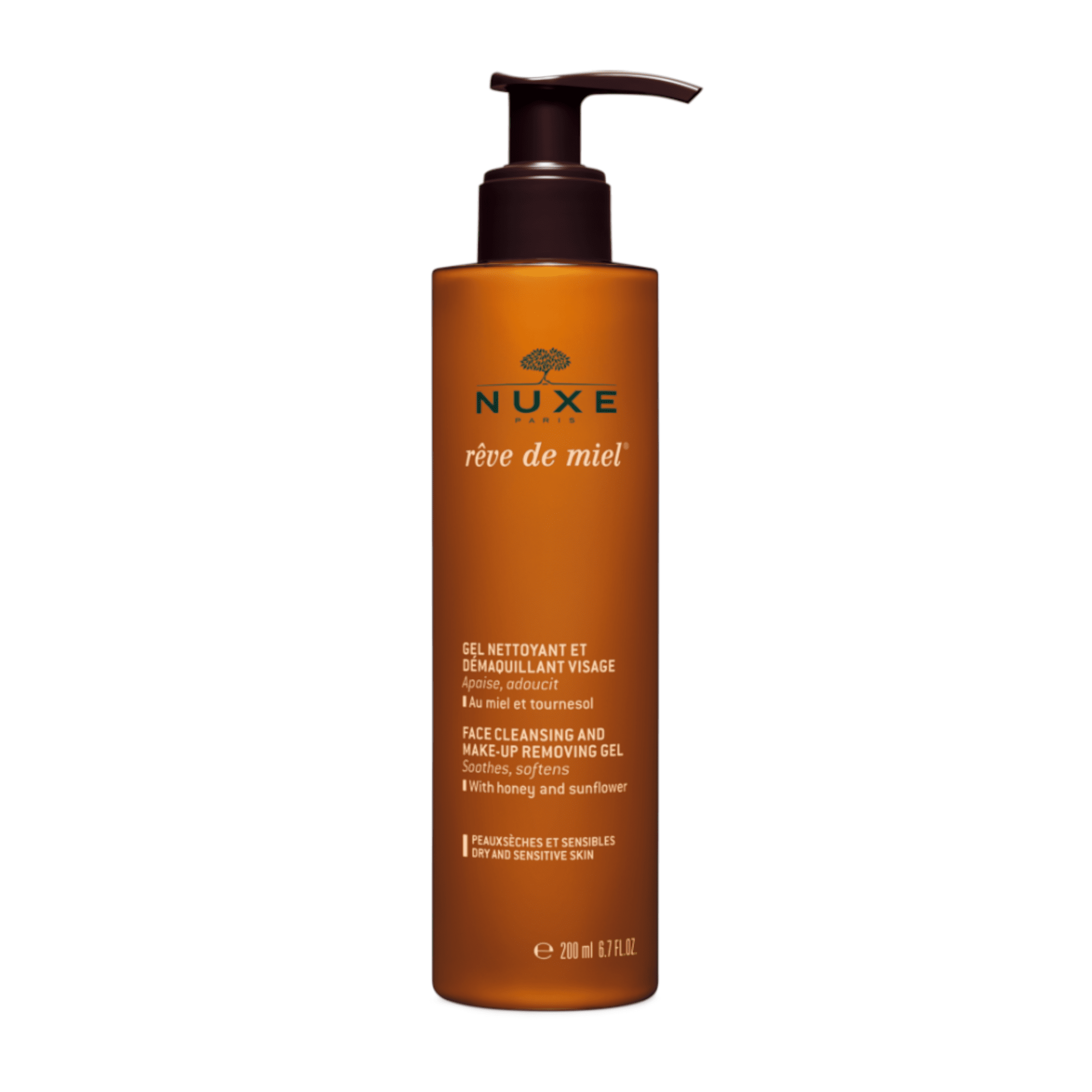 NUXE makiažą valanti veido želė REVE DE MIEL 200 ml NUXE makiažą valanti veido želė REVE DE MIEL 200 ml