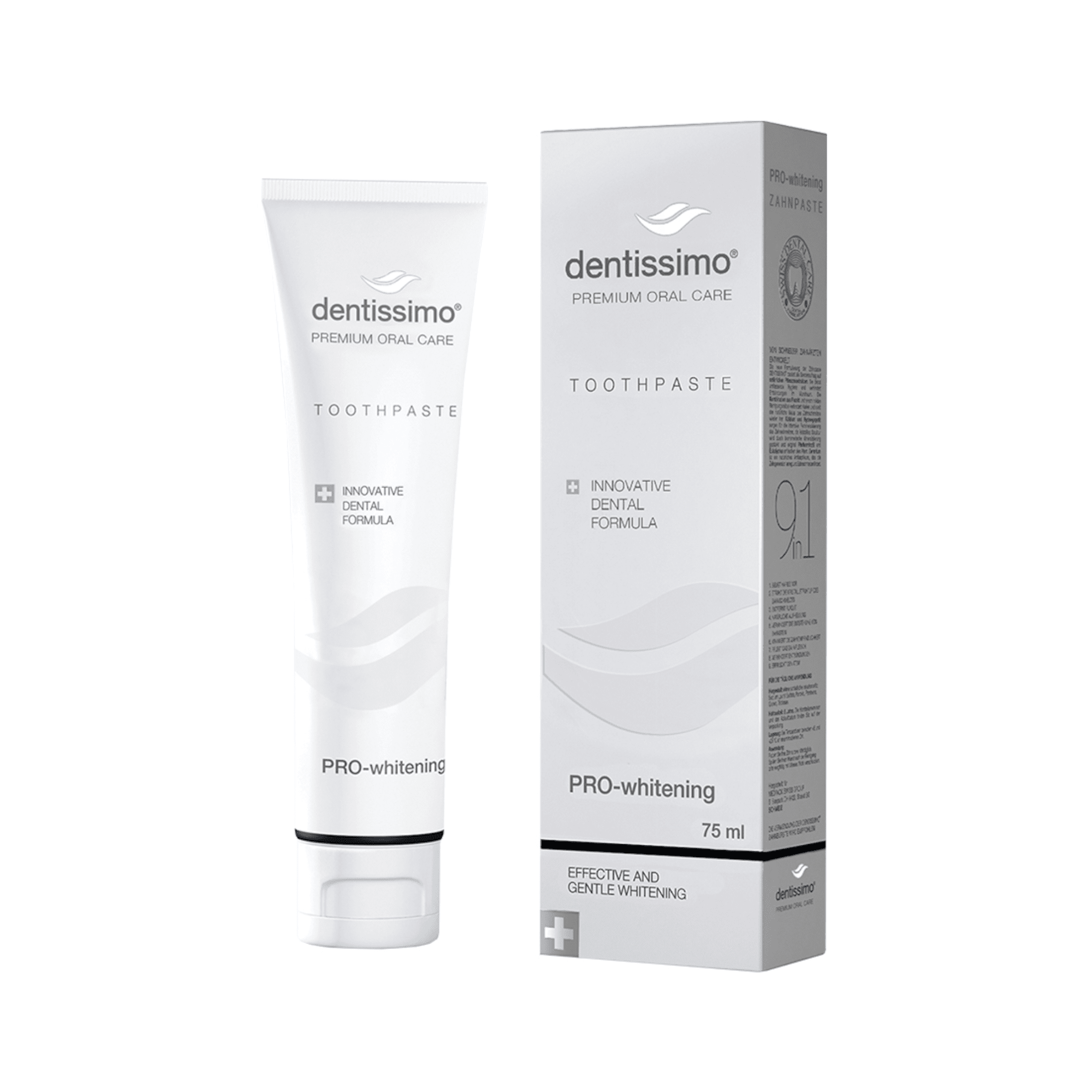 DENTISSIMO balinamoji dantų pasta PRO-WHITENING, 75 ml DENTISSIMO balinamoji dantų pasta PRO-WHITENING, 75 ml