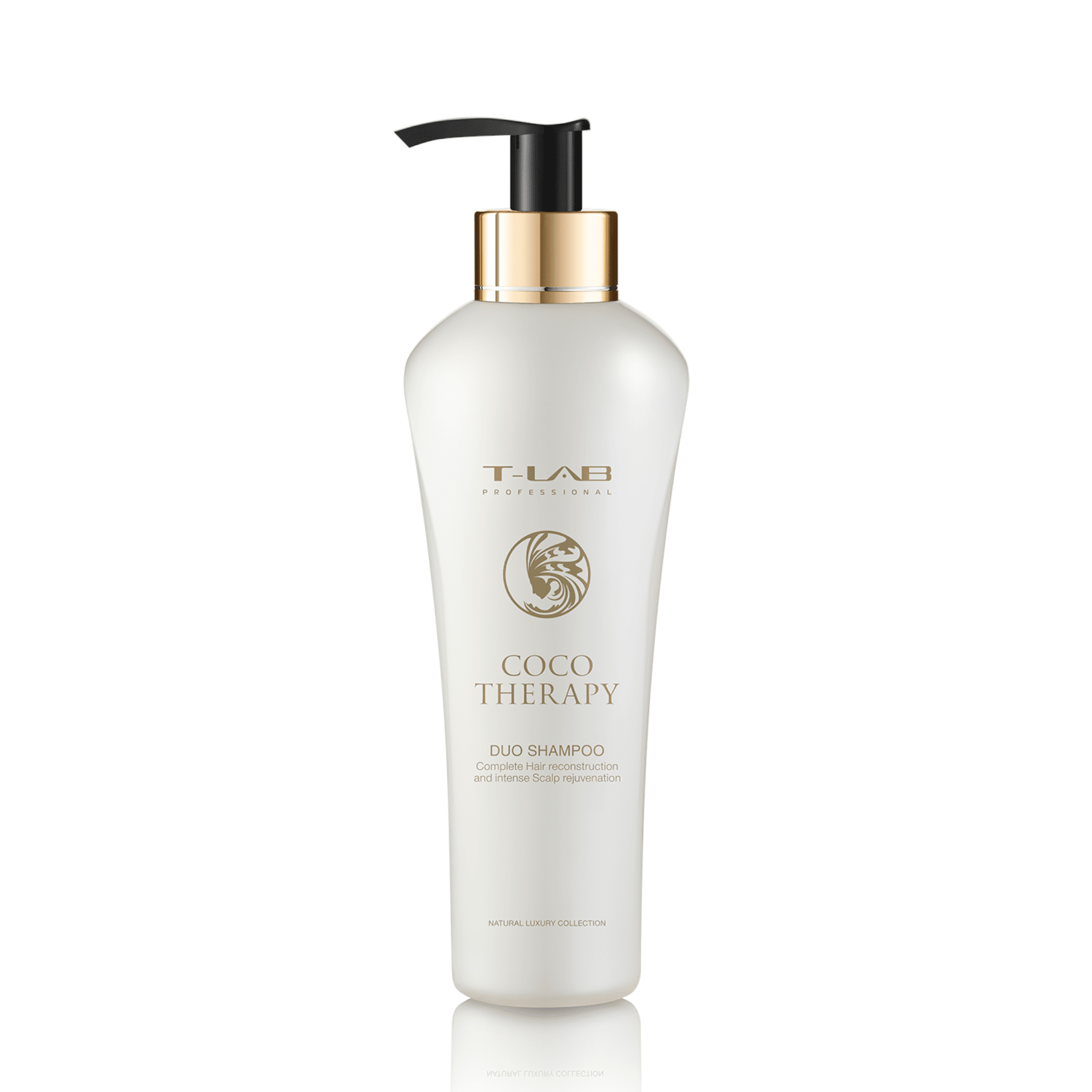 T-LAB Professional sausų ir pažeistų plaukų šampūnas COCO THERAPY DUO SHAMPOO 300 ml