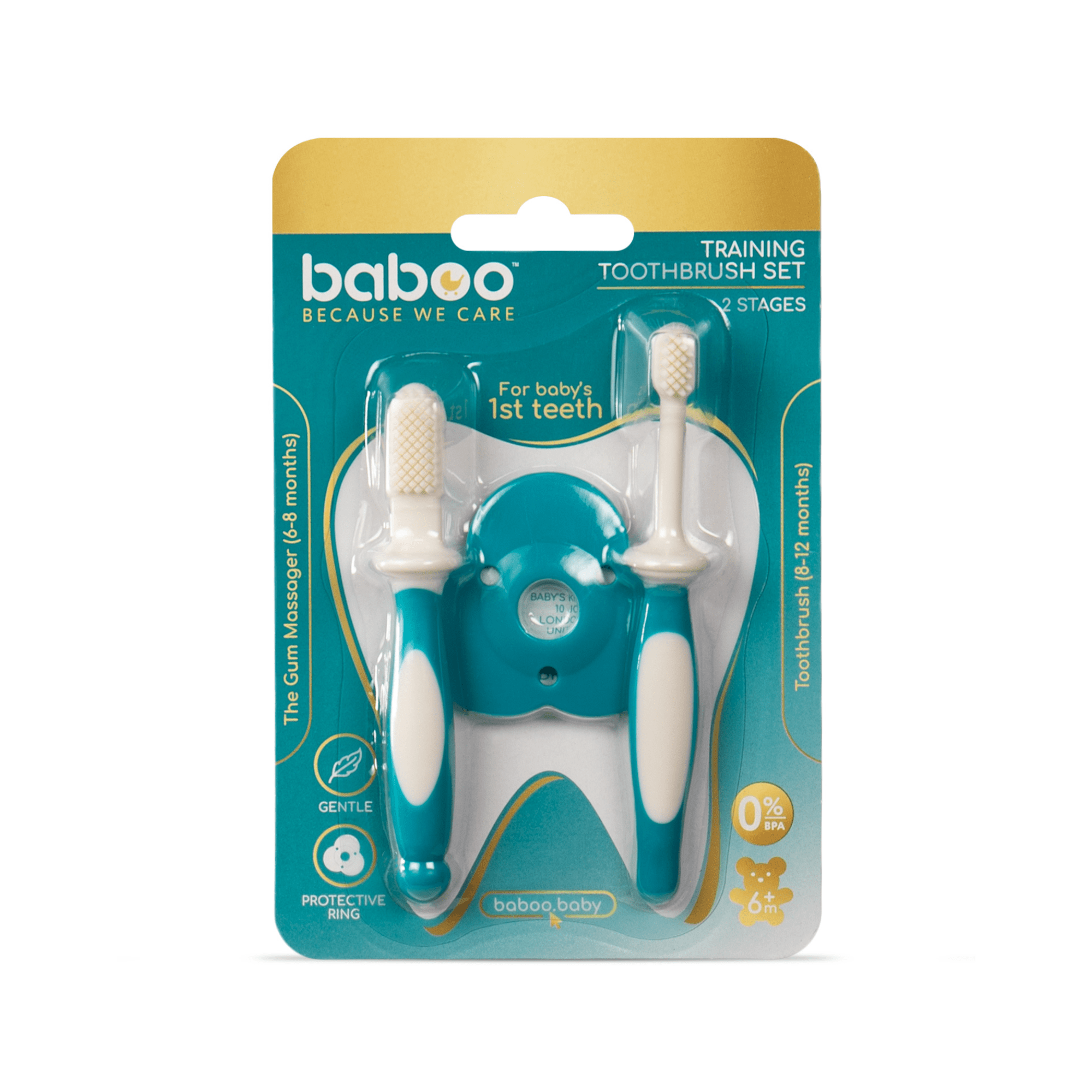 Baboo dantų šepetėlių rinkinys, 6+ mėn Baboo dantų šepetėlių rinkinys, 6+ mėn