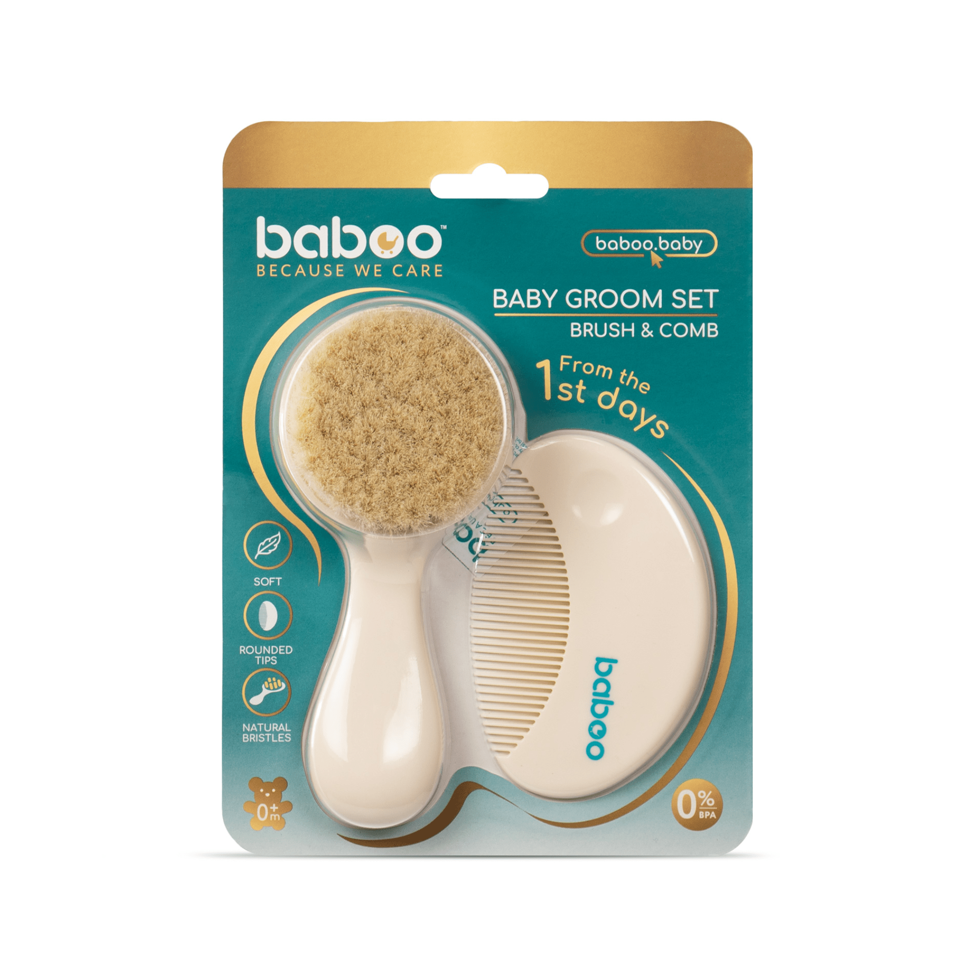 Baboo šukos ir šepetys, 0+ mėn Baboo šukos ir šepetys, 0+ mėn