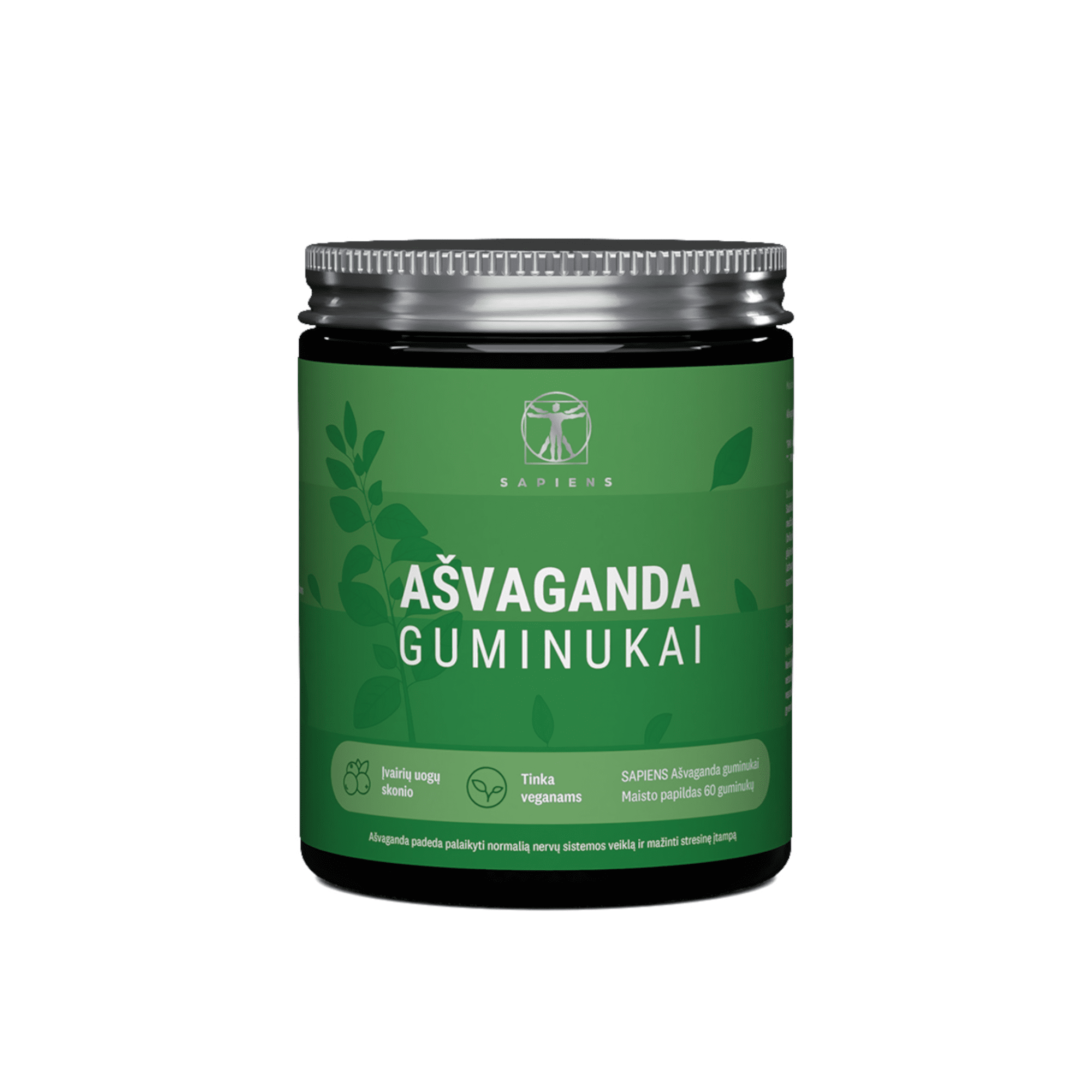 SAPIENS Ašvaganda guminukai N60