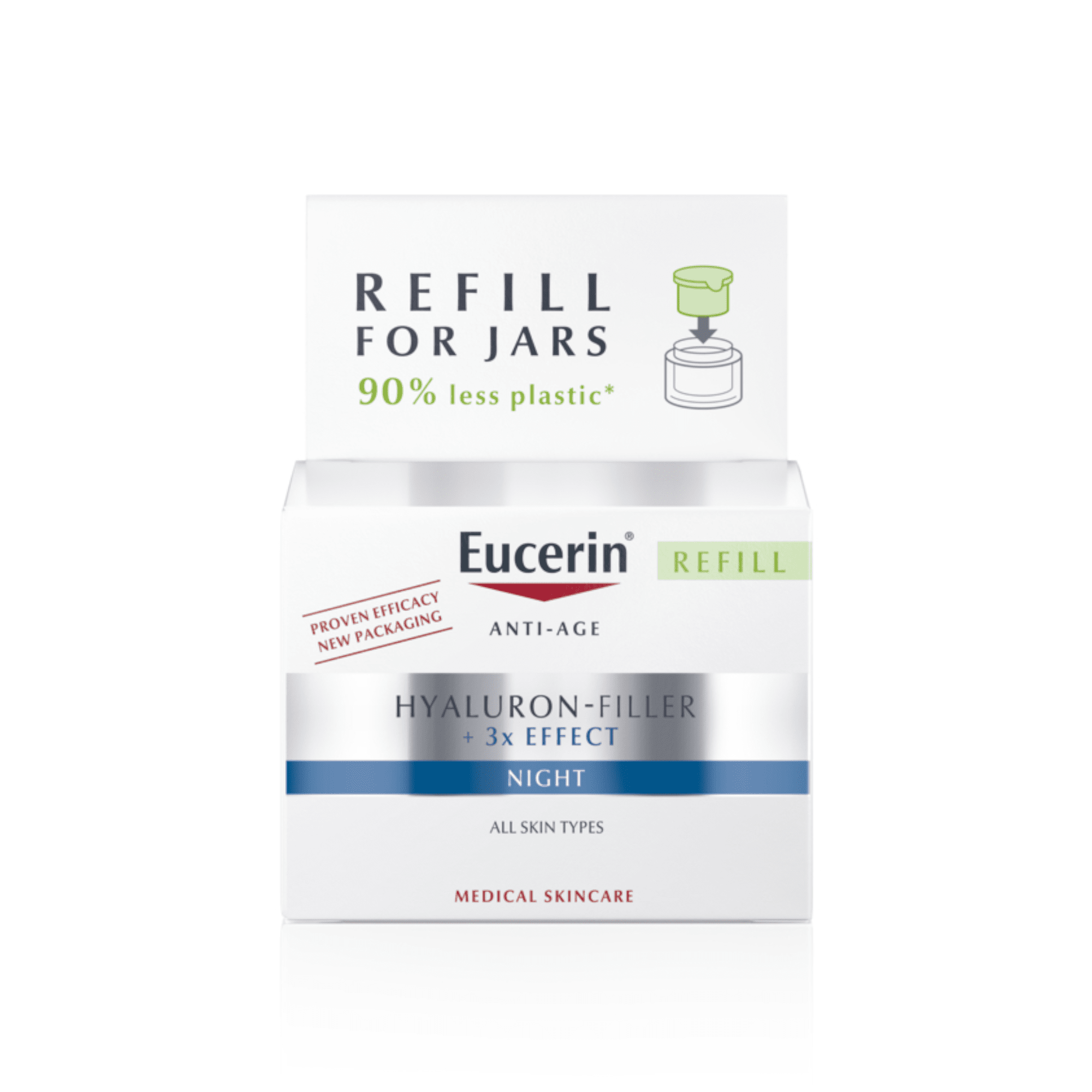 EUCERIN naktinio kremo HYALURON FILLER papildymo pakuotė 50 ml papildymas