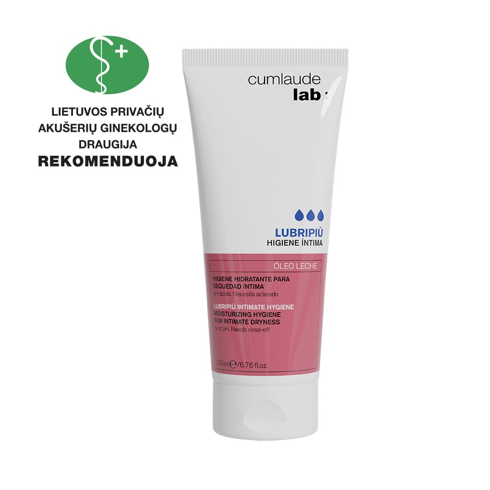 CUMLAUDE LAB intensyviai drėkinantis intymios higienos kreminis-aliejinis prausiklis LUBRIPIU, 200 ml