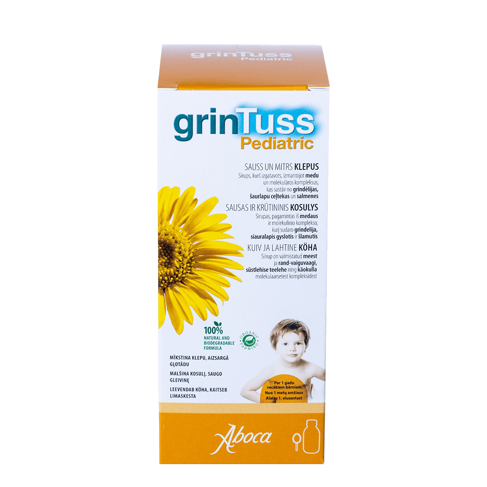 GRINTUSS Pediatric sirupas (vaikams), 180ml