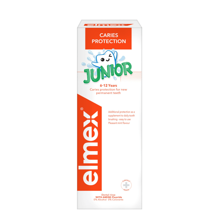 ELMEX, burnos skalavimo skystis vaikams, Junior, 400 ml