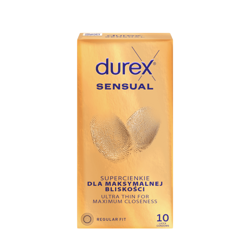 DUREX prezervatyvai SENSUAL, 10 vnt.