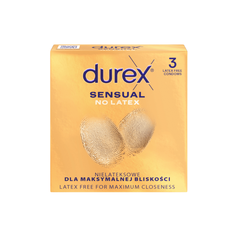 DUREX prezervatyvai SENSUAL no Latex, 3 vnt.