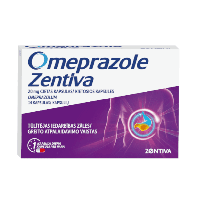 Omeprazole Zentiva, 14 vnt.