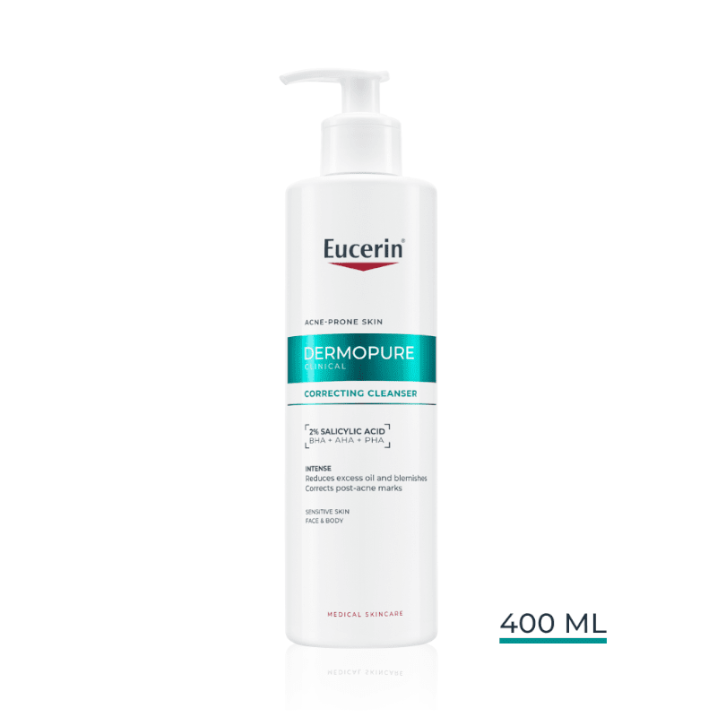 EUCERIN, koreguojamasis prausimosi gelis, DERMOPURE CLINICAL, 400 ml