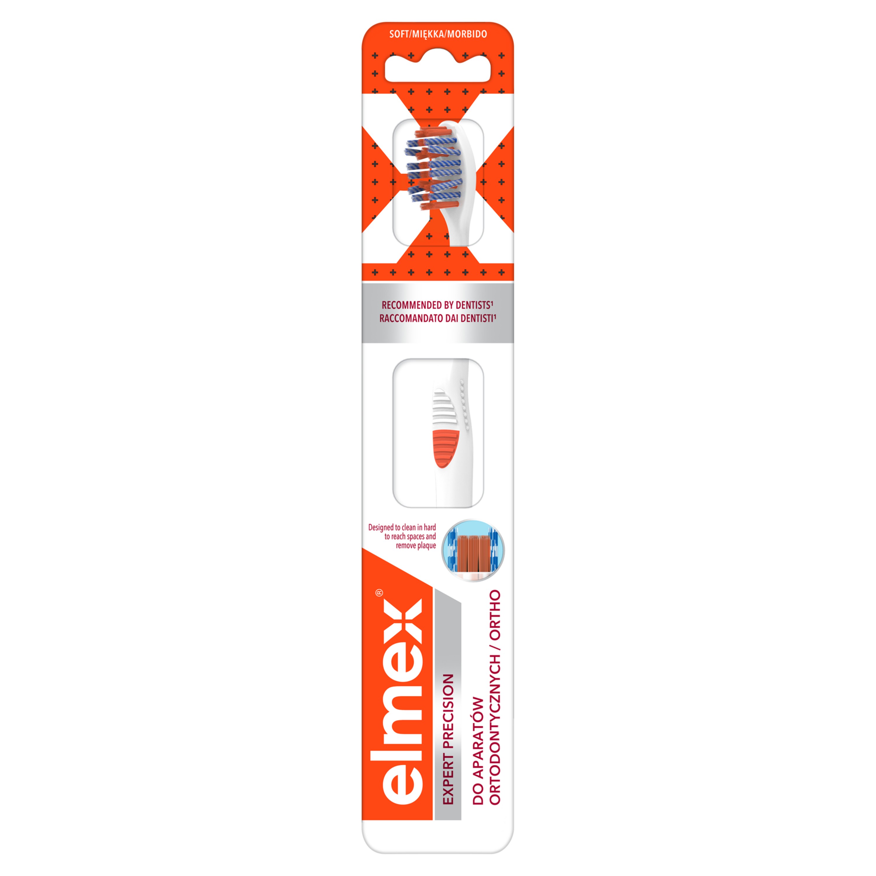 ELMEX, dantų šepetėlis ortodontiniams prietaisams, Ortho Interdental Expert Precision, 1 vnt.