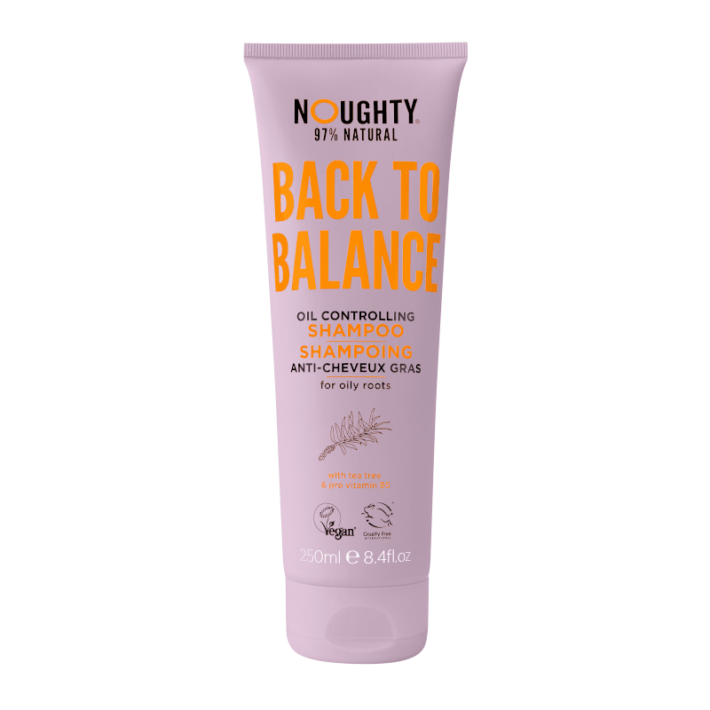 NOUGHTY balansuojantis šampūnas riebiai galvos odai su arbatmedžiu ir provitaminu B5 BACK TO BALANCE, 2500 ml