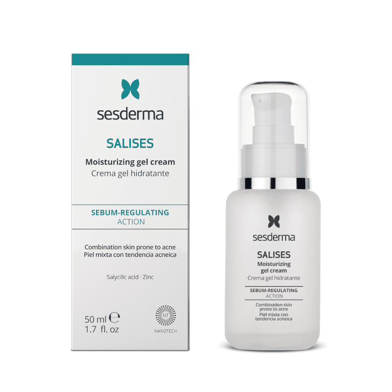 SESDERMA drėkinamasis gelinis kremas į aknę linkusiai odai SALISES, 50 ml