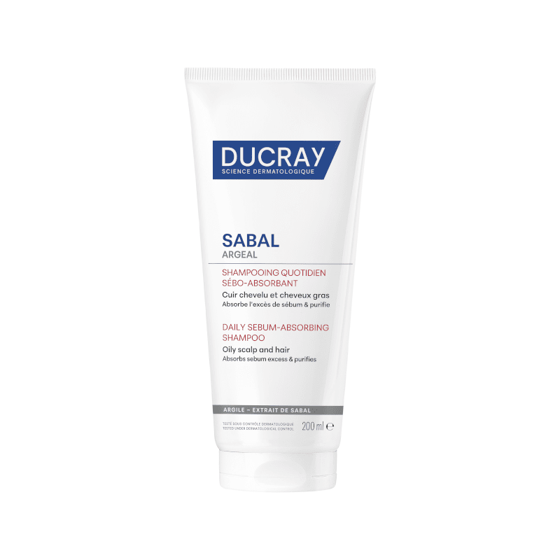 DUCRAY kasdienis šampūnas riebiai galvos odai SABAL ARGEAL, 200 ml
